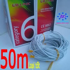 Dây mạng cat6 bấm sẵn 2 đầu cáp xanh, cáp trắng