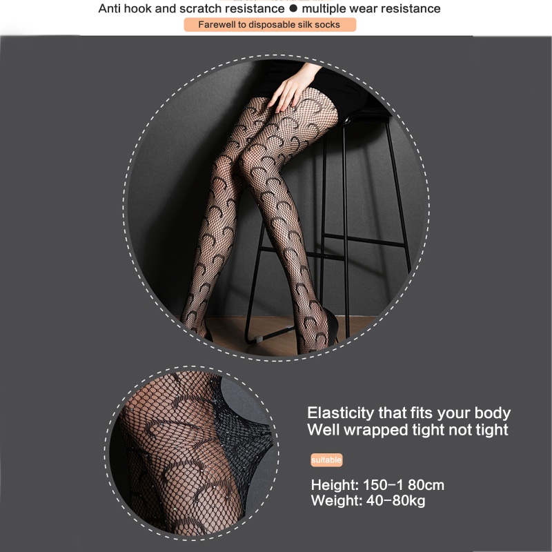 Xiangbao Quần Tất Lưới Cá Họa Tiết Bán Nguyệt Kim Cương Quyến Rũ Cho Nữ Pa