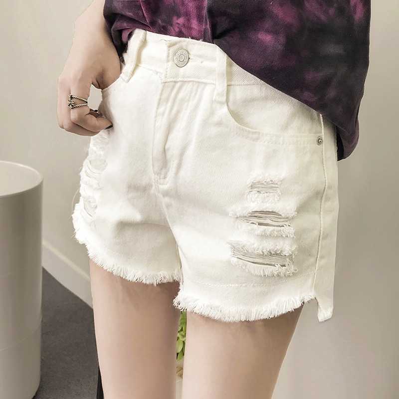 Quần Short Jean Nữ Lưng Cao Thời Trang Hàn Quốc