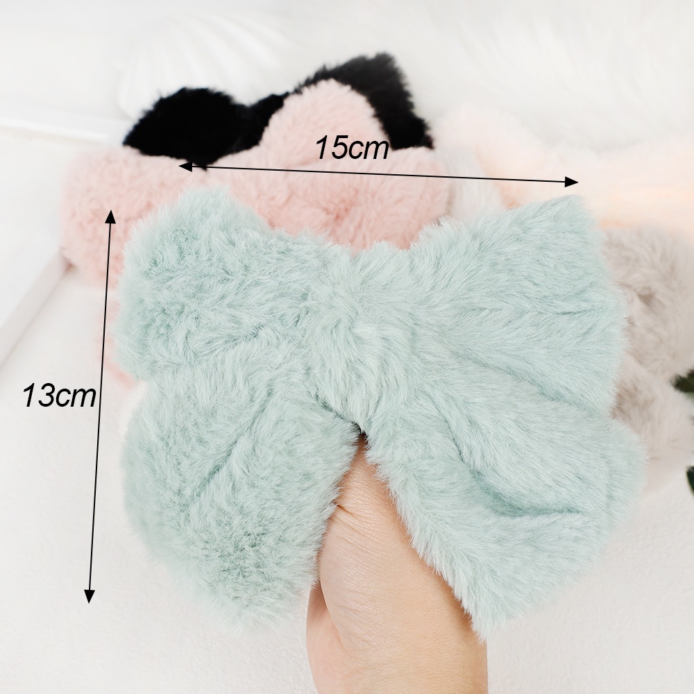 Kẹp Tóc Hình Nơ Bằng Nhung Cỡ Lớn Thiết Kế Đơn Giản Phong Cách Hàn Quốc