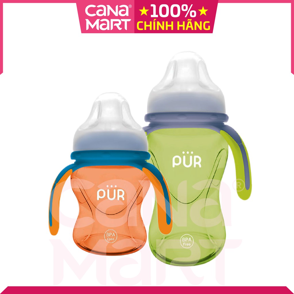 Bình tập uông nước cho bé PUR (bình có 3 quai) (9003,9004) không chứa BPA