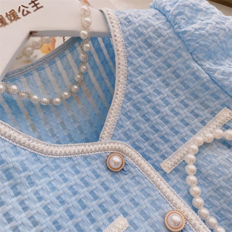 Set áo tay ngắn + quần short thời trang mùa hè đáng yêu dành cho bé gái 1-6 tuổi