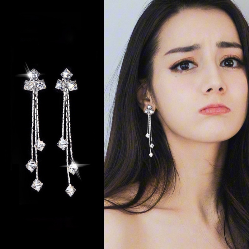 Bông tai đính ngọc trai chống dị ứng phong cách Hàn Quốc