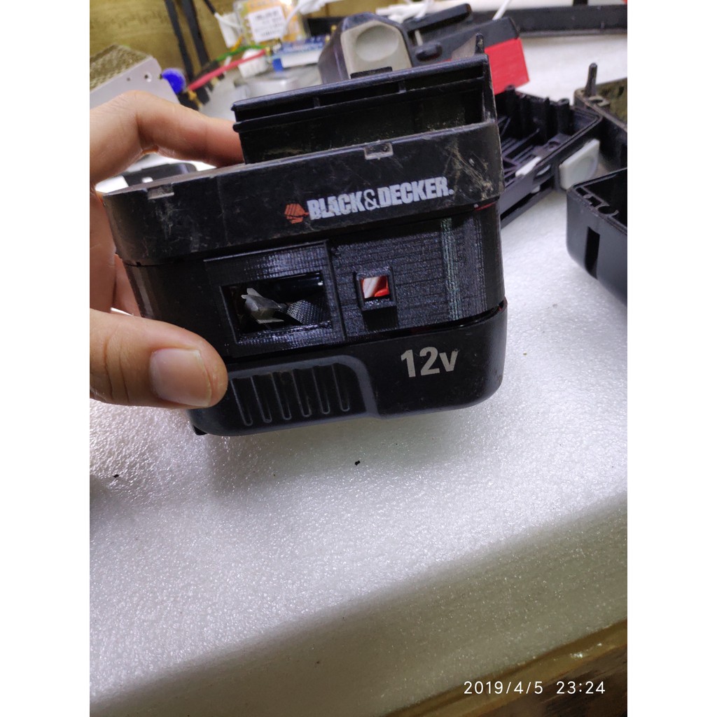 [DIY] miếng chèn cho vỏ Black Decker 12V zin độ lên 3S3P lắp 9 cell 18650 và mạch