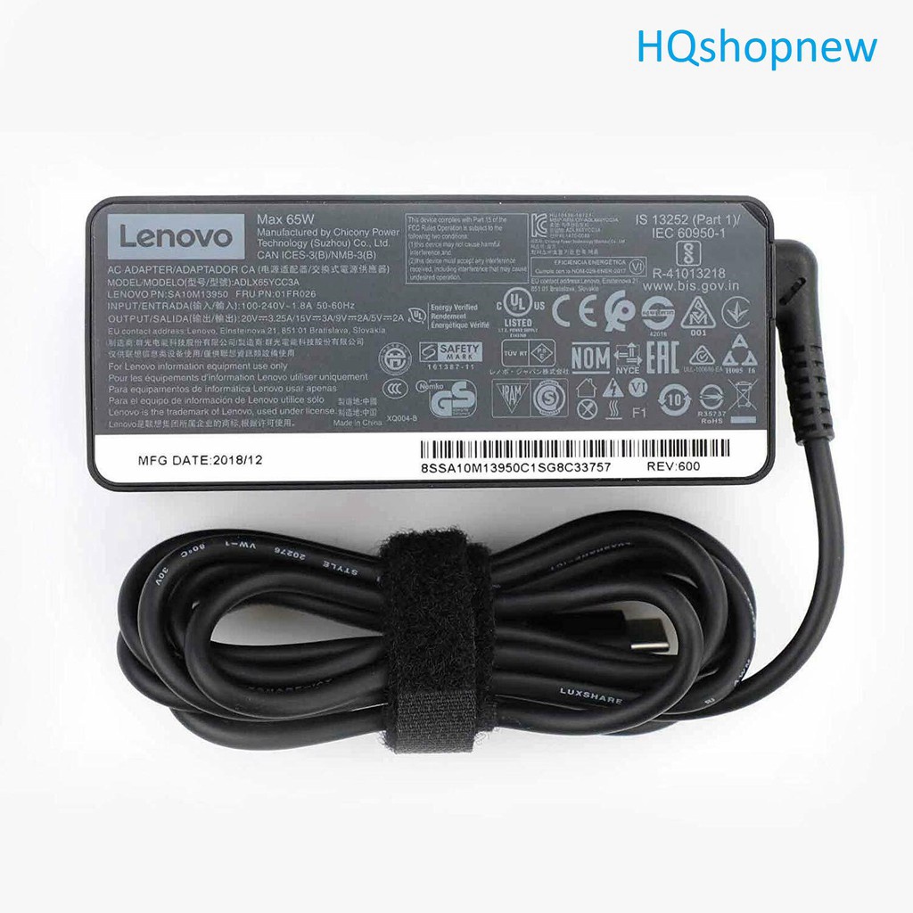 Sạc Laptop Lenovo 20V - 3.25A - 65W chân C type c