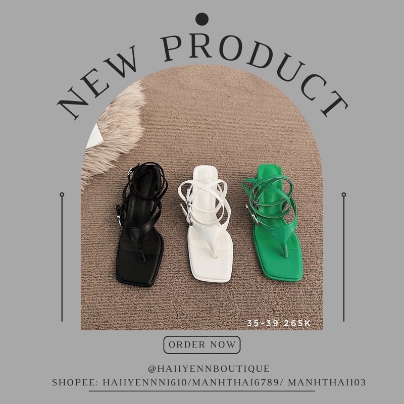 ORDER Dép sandal cap gót xỏ ngón buộc dây dài ulzzang Fullbox