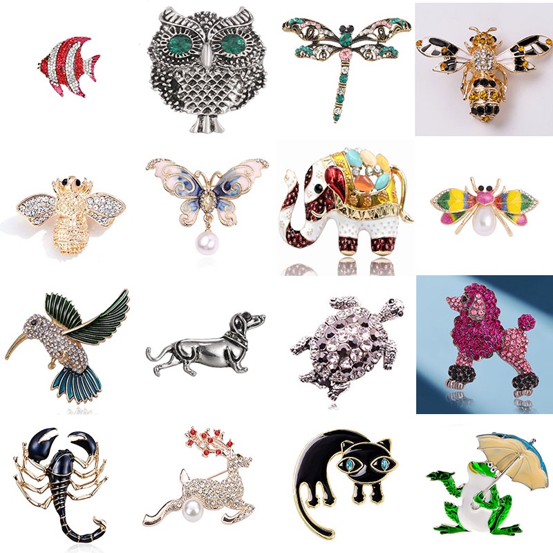 Ghim Cài Áo Hình Bọ Cánh Cứng Đính Đá Sang Trọng