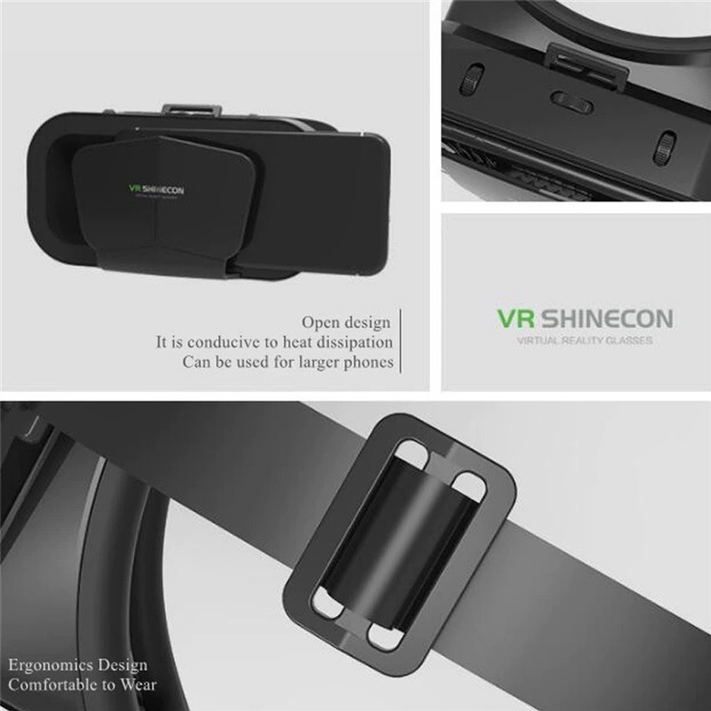 Kính Thực Tế Ảo VR SHINECON G10 Cho Điện Thoại 4.7-7.0 inch Điện Thoại Thông Minh, phù Hợp Với Phím Điều Khiển -dc4664