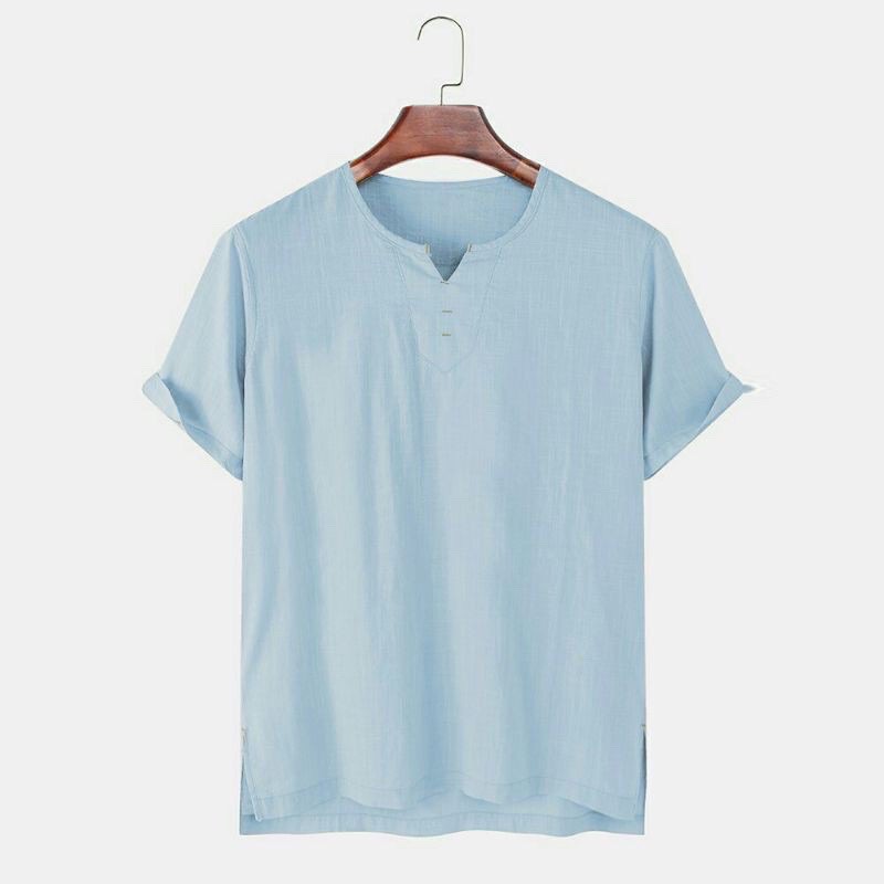 Áo đũi nam tay ngắn cổ V mềm mát