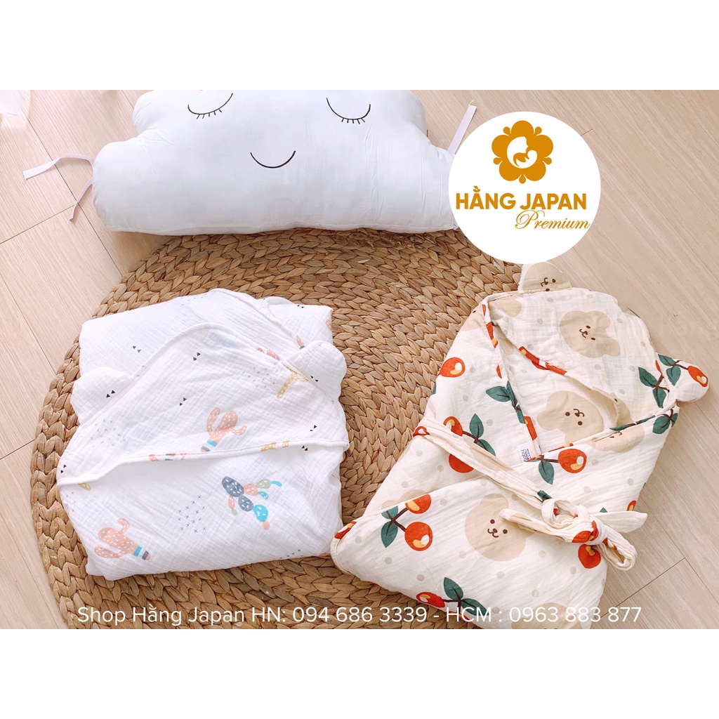 Chăn ủ trần bông Muslin Tree Babybee cho bé kích thước 80*80cm (Màu ngẫu nhiên)