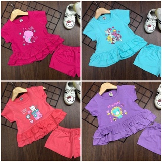 Set 4 bộ thun cotton cho bé gái