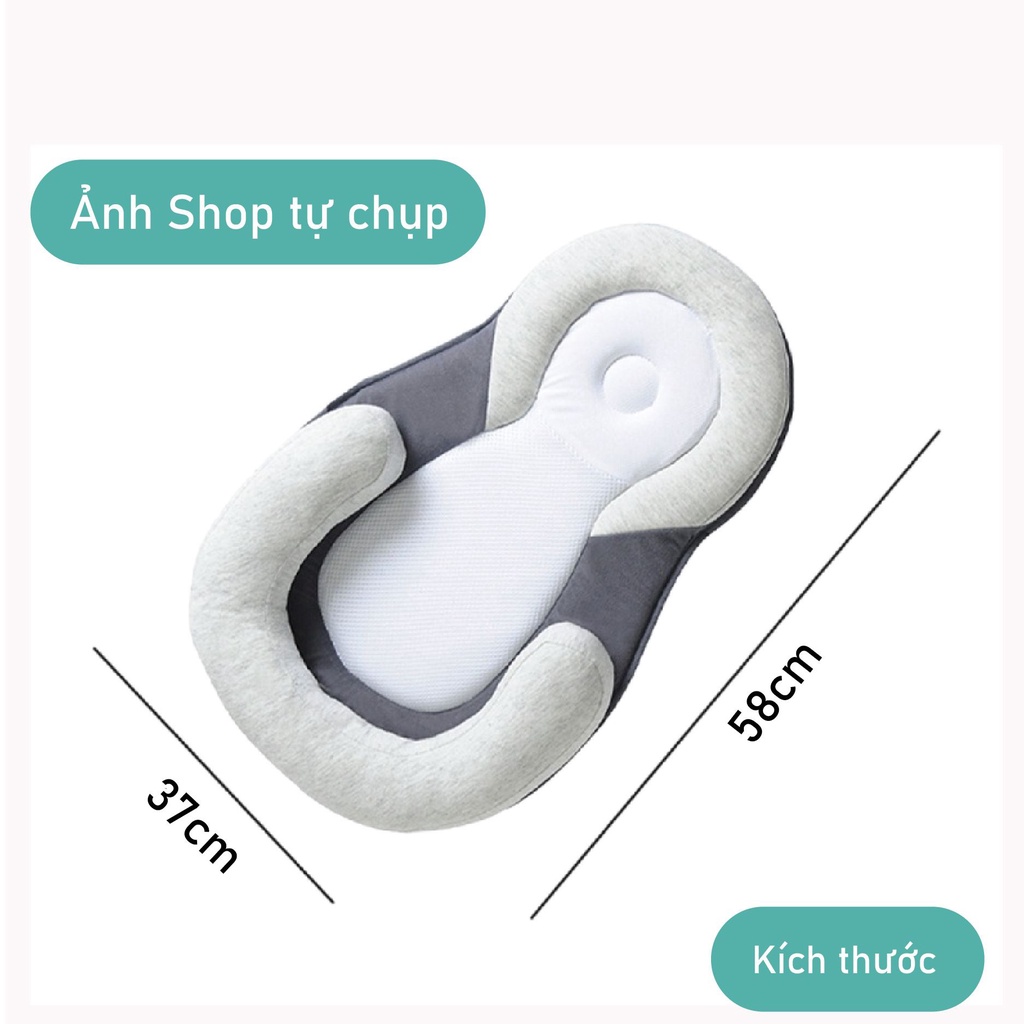 Đệm ngủ đúng tư thế cho bé chống méo đầu giúp bé ngủ ngoan chống giật mình