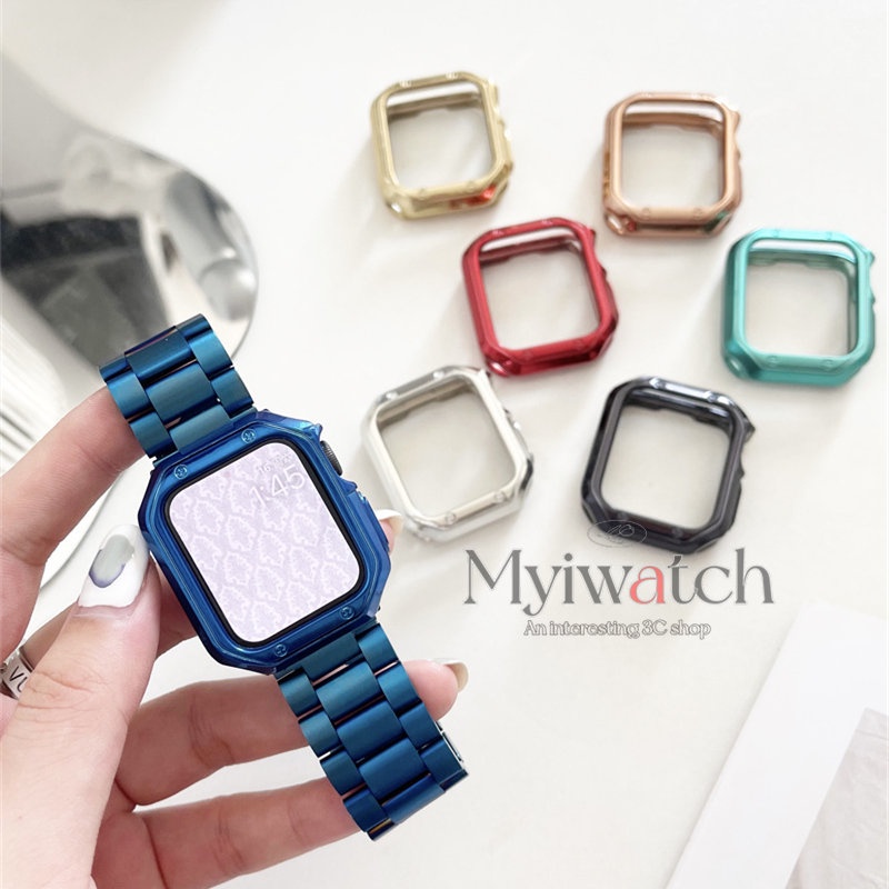 Ốp TPU Mềm Mạ Điện Bảo Vệ Cho Apple Watch 7 41mm 42MM 38MM iWatch 4 5 6 3 45mm 44MM 40MM