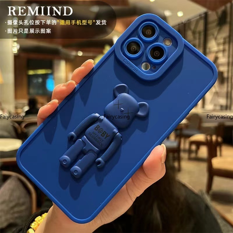 Ốp Điện Thoại Mềm Họa Tiết Gấu Violent 3D Lấp Lánh Cho iPhone 14 13 12 11 Pro Max X XR Xs Max 8 7 6 6s Plus SE 2020