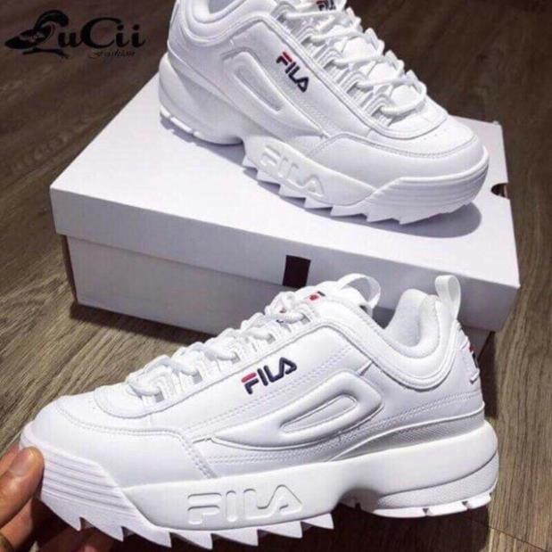 Giày HOT Giầy fila trắng độn đế 1:1 ( full box + free ship ) 2020 x '\ -h11