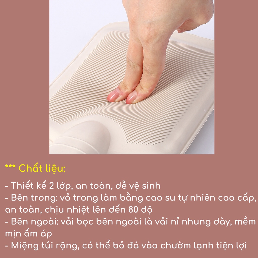 Túi chườm nóng lạnh giảm đau bụng kinh  túi chườm giữ ấm hạ sốt - TB.Store tuichuom