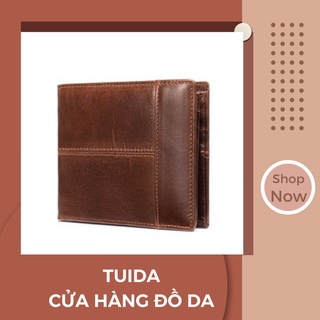 Ví da bò thật berry & ken vintage- tuida
