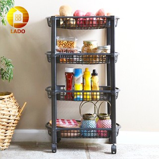 Kệ để đồ nhà tắm, nhà bếp 4 tầng có bánh xe Tashuan kiểu mới
