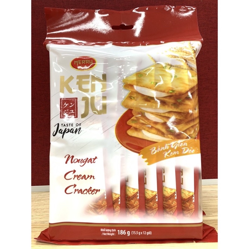 BÁNH QUY HÀNH KẸP KEM NOUGAT KENJU 168/300g
