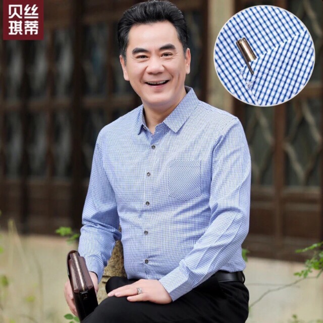 Áo Sơ Mi Nam Trung Niên Dài Tay Loại Đẹp
