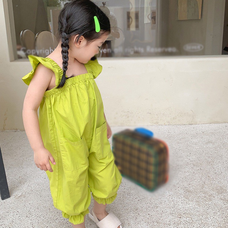 Áo Liền Quần Sát Nách Phong Cách Hàn Quốc Cho Bé Gái