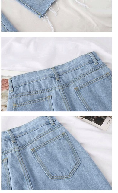 [Bigsize] Quần Ống Rộng Bigsize Tua Lai, Rách Gối L Gối Ngang, 2 Màu Đậm Nhạt, Lưng Cao Trên Rốn | BigBuy360 - bigbuy360.vn