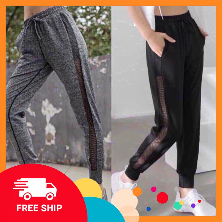 Quần Jogger Lưới Thể Thao Nữ ❤️ FREESHIP ❤️ Quần Jogger Lưới Hàng Việt Nam Xuất Khẩu Vải Dù Cao Cấp Cá Tính, Thời Trang