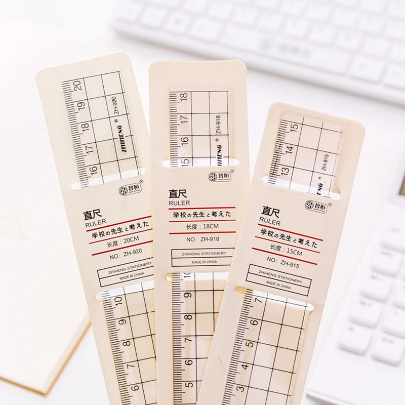 Thước nhựa kiểu dáng đơn giản phong cách Hàn Quốc