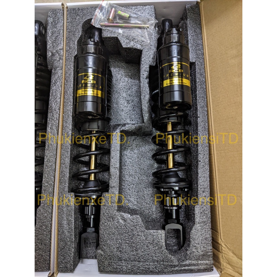 Phuộc RCB NITRON bình dầu Full Đen lắp SH Việt Nam