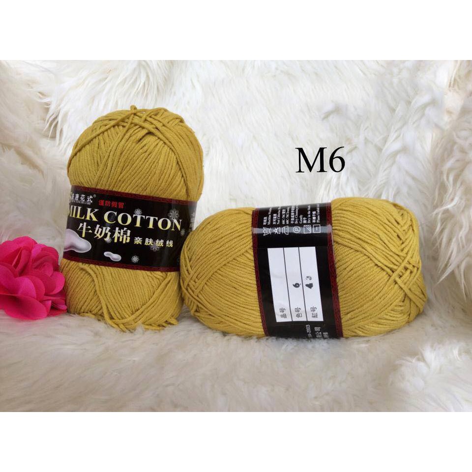 Len milk 125gr đan móc thú bông, khăn, mũ, áo...