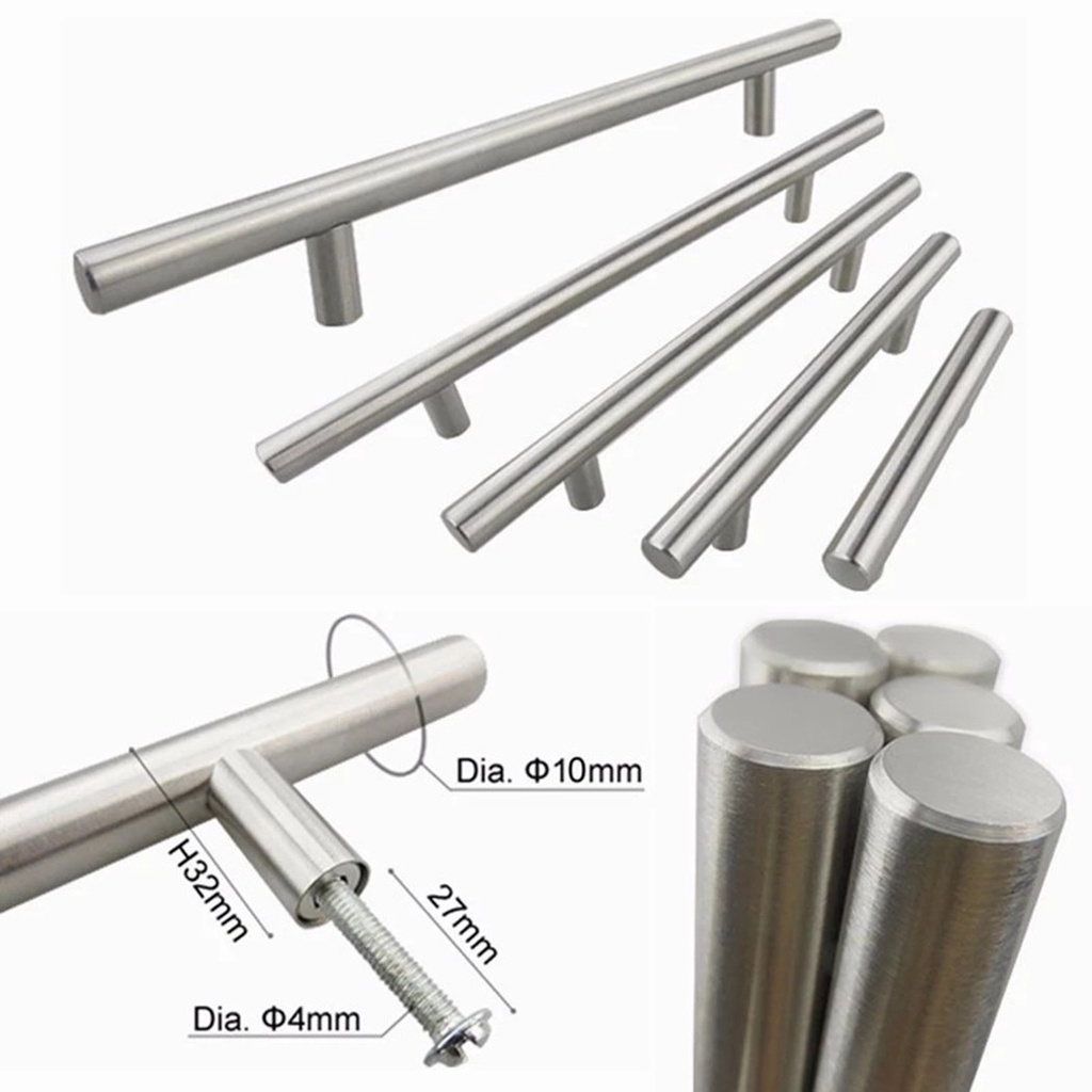 Tay Nắm Cửa Tủ Bếp Hình Chữ t Bằng Thép Không Gỉ 2~14 inches