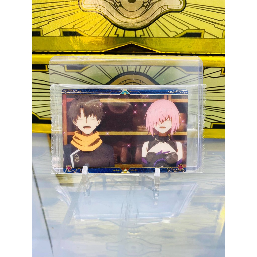 [ Dưa Hấu Yugioh ] Thẻ bài bánh xốp Fate Grand Order FGO Mash Kyrielight &amp; Fujimaru Ritsuka - Tặng bọc bài nhựa bảo quản