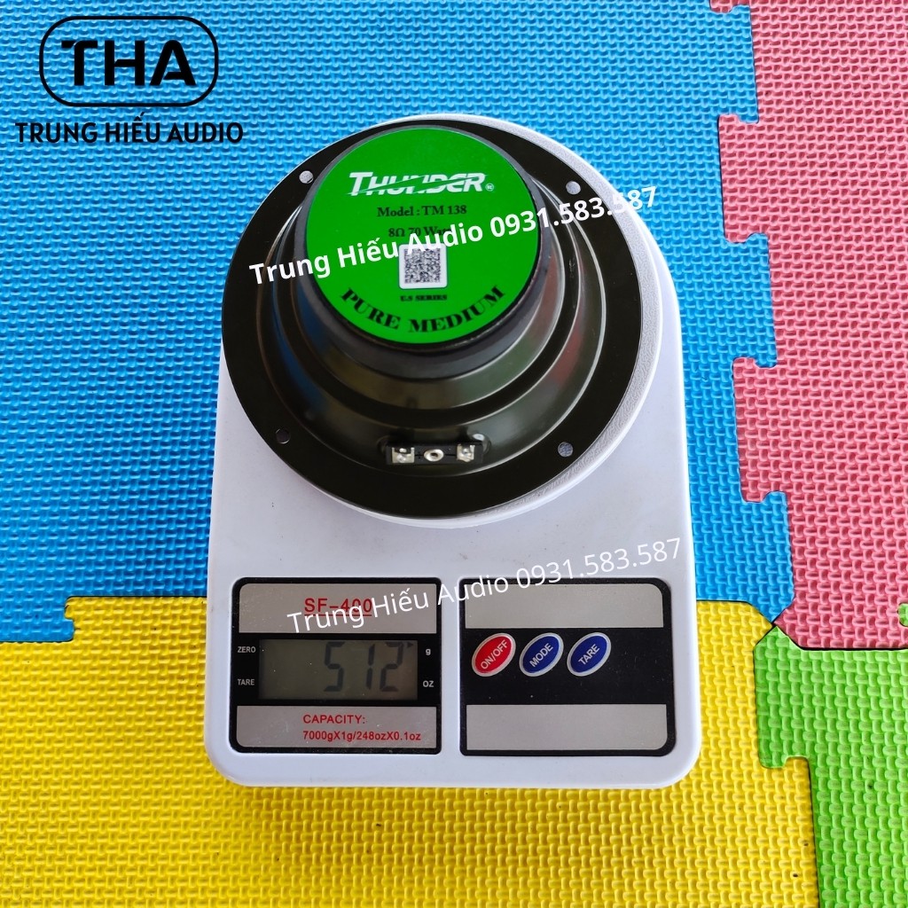 Loa Mid Trung Rời 12 cm, 8Ω, Loa Trung Thunder Gân Mút Nan Hoa, Màng Vải Đen  - Trung Hiếu Audio