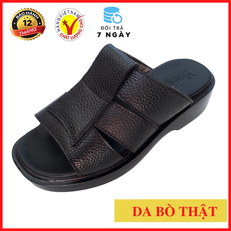 Dép Nam Da Bò Thật Cao Cấp HKT Shop DNA833