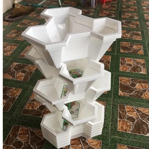 Combo  6 chậu xếp tầng, 6  tầng trồng rau, trồng hoa (tháp trồng cây) hàng việt nam
