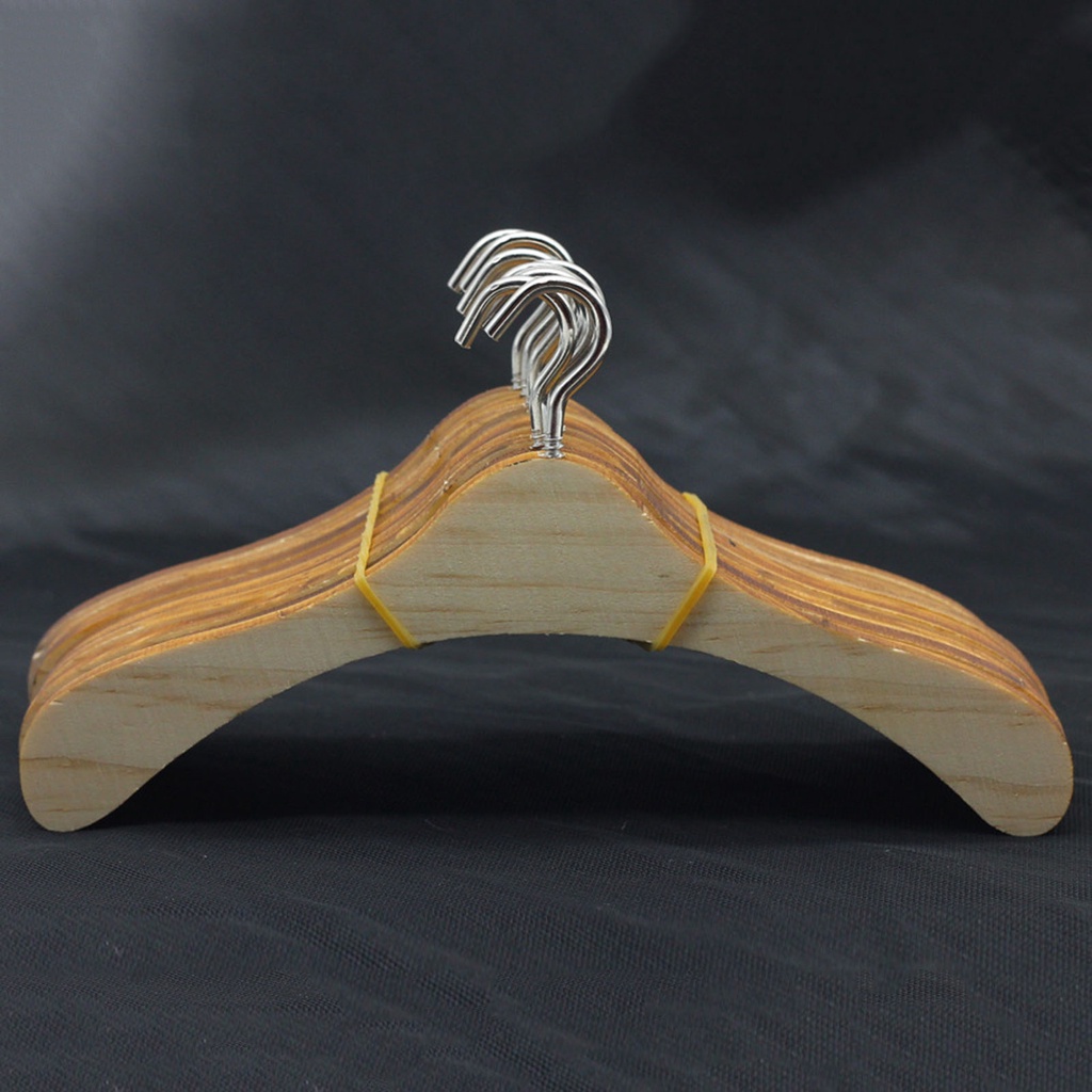 Móc Treo Quần Áo Búp Bê Bằng Gỗ Chống Gỉ Sét Sáng Tạo