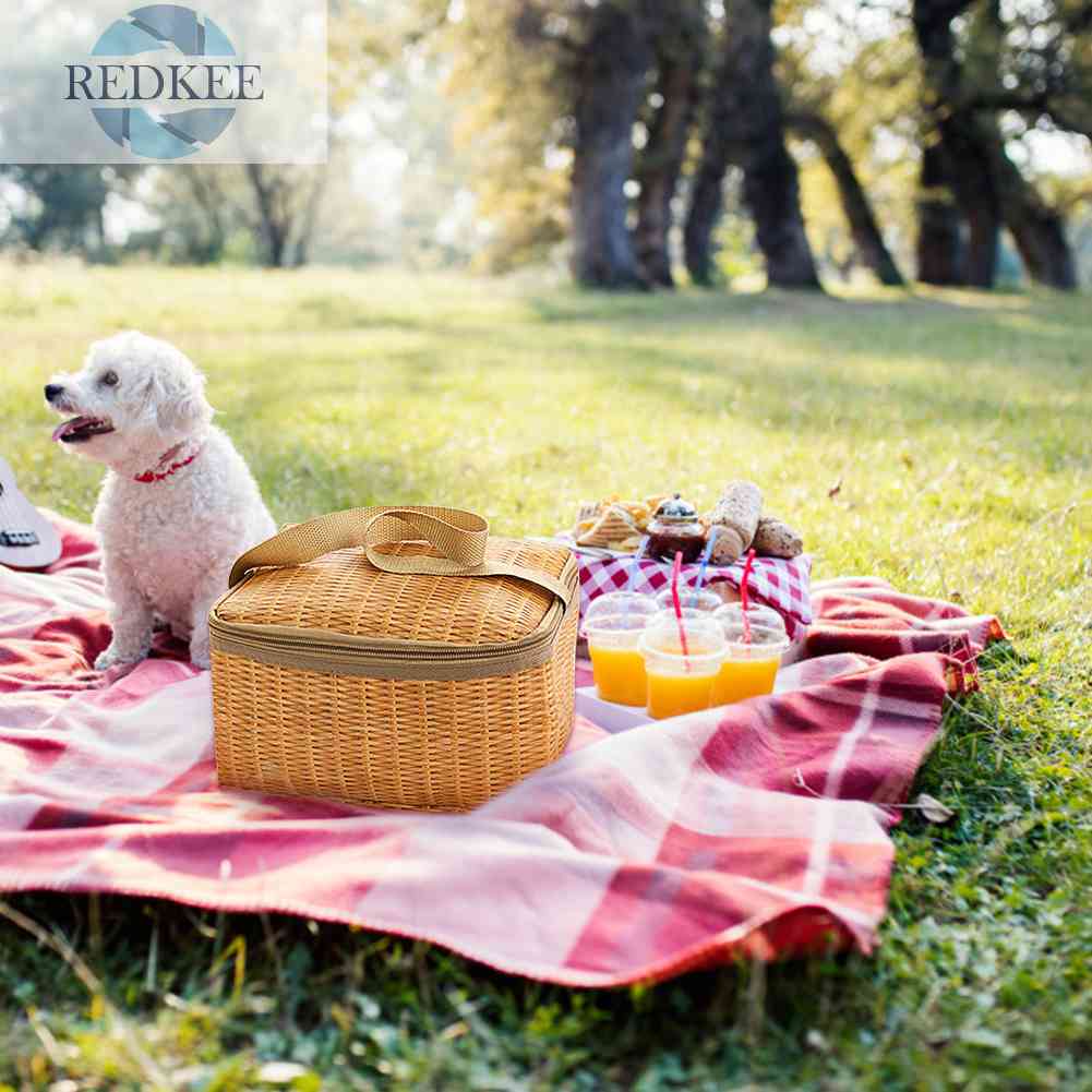 Giỏ Đựng Thức Ăn Bằng Sợi Đay Di Động Cho Hoạt Động Cắm Trại Ngoà