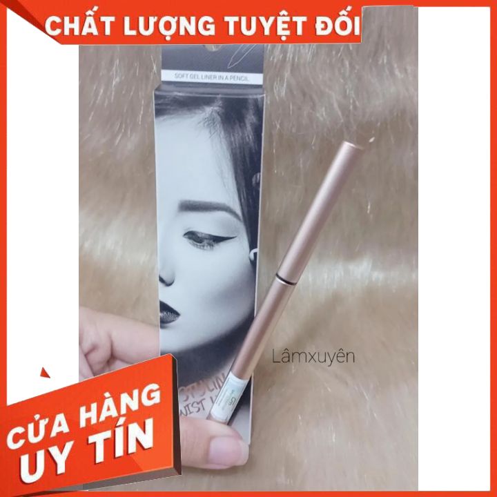 Chì kẻ viền mắt dạng gel VACOSI NATURAL STUDIO đen VM02-01 thiết kế sang trọng tạo đường sắc nét nhỏ,lâu trôi