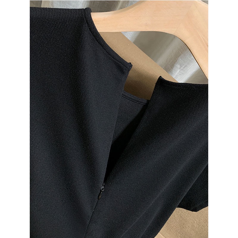 Đầm xòe jacquard họa tiết dập nổi ghép nối phối thắt lưng thời trang hè mới năm 2022 khí chất cho nữ