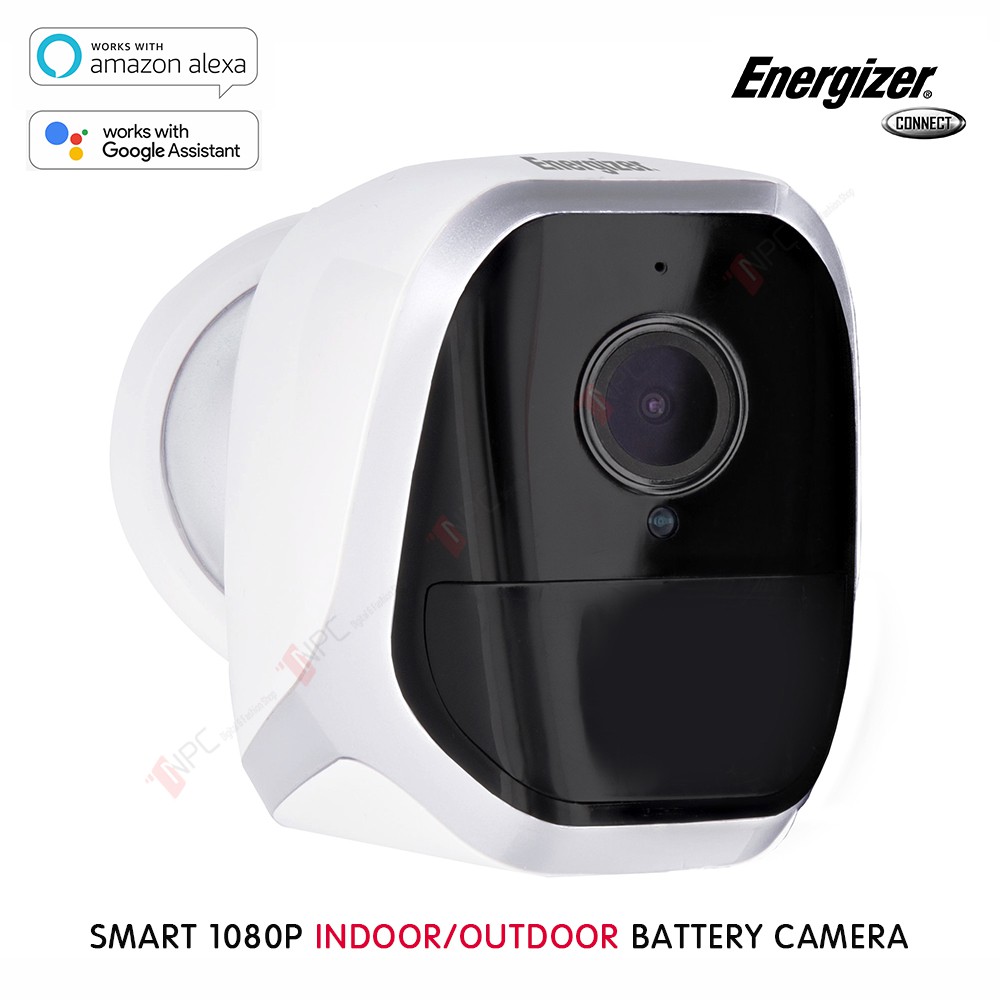 Camera WiFi Thông Minh Energizer Smart 1080p Indoor/Outdoor Battery Giám Sát Từ Xa Cảm Biến Chuyển Động Đàm Thoại 2Chiều