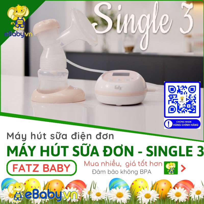 MÁY HÚT SỮA ĐIỆN ĐƠN FATZBABY SINGLE 3 - FATZBABY FB1025RH - Bảo hành 12 tháng toàn quốc