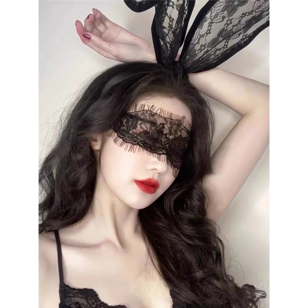 Mặt nạ vải ren họa tiết hoa quyến rũ  - khăn bịt/che mắt hóa trang cosplay sexy