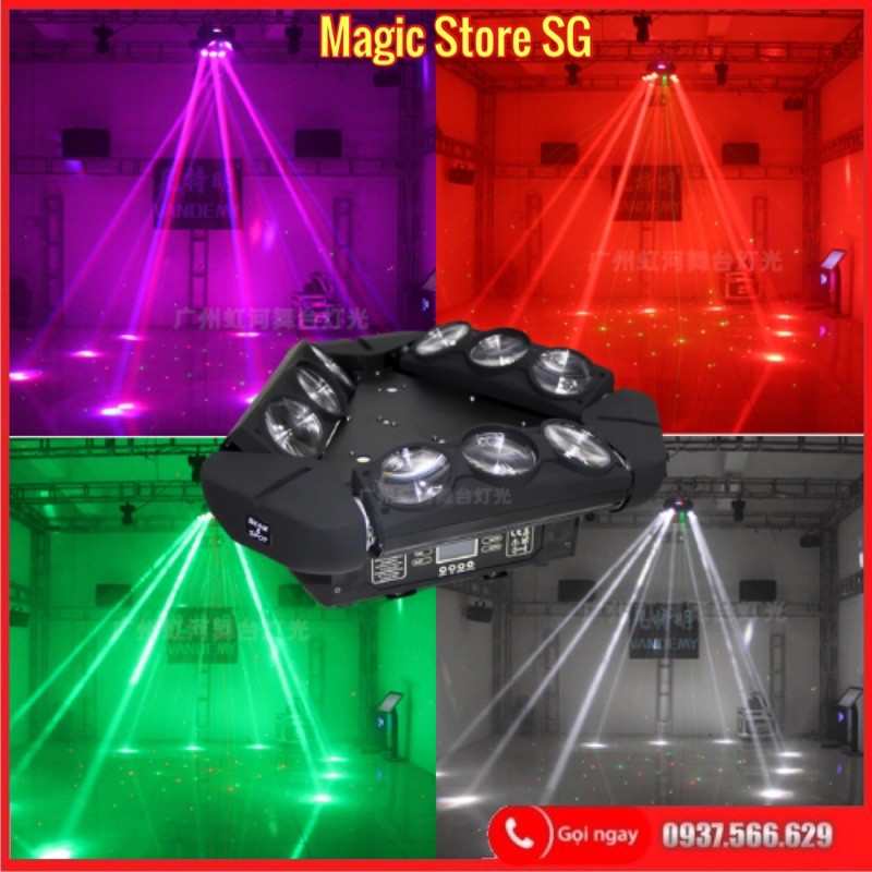 Đèn Sân Khấu Đèn Karaoke Moving Head 9 Mắt Lớn Laser - Magic Store SG