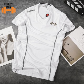 [XẢ HÀNG] Áo Thun Lạnh Fitness Man Màu Trắng