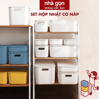 Hộp Nhựa Phong Cách Nhật Bản nhiều kích cỡ, hộp đựng đồ gọn gàng - NHÀ GỌN KHÔNG CẦN DỌN