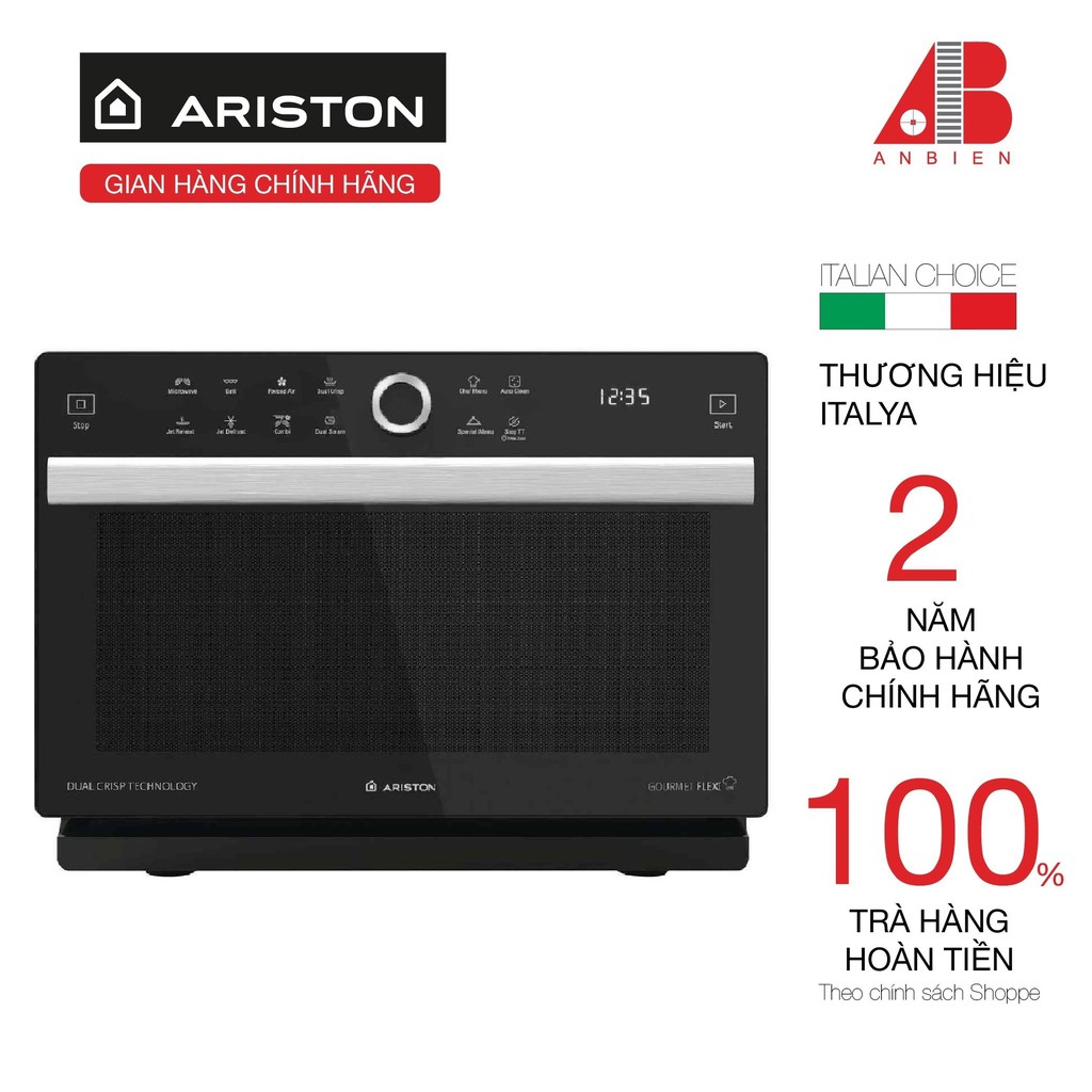 Lò Vi Sóng Kết Hợp Nướng 6 Chức Năng Trong 1  Ariston  MWC 339 BL  33L - Hàng Chính Hãng