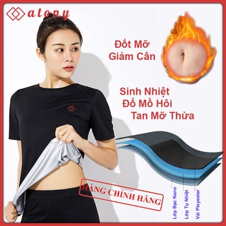 Áo Sinh Nhiệt Giảm Mỡ Bụng ATONY Chính Hãng, Tráng Nano Bạc Nhật Bản Giúp Đổ Mồ Hôi, Đốt Mỡ, Giảm Eo