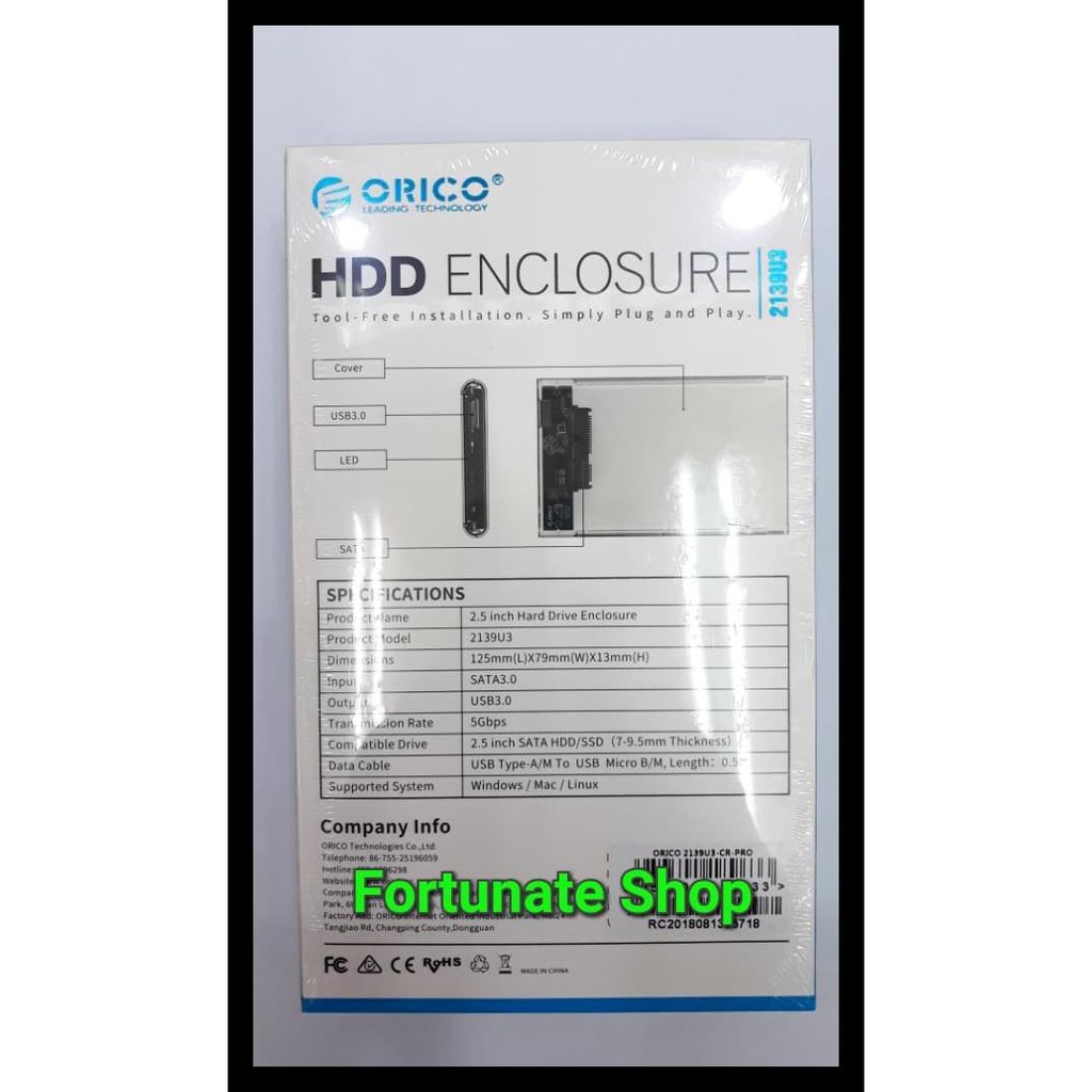 Vỏ Đựng Ổ Cứng Ngoài Hdd 2.5 "Usb 3.0 - Orico 2139u3 Code 528 | BigBuy360 - bigbuy360.vn