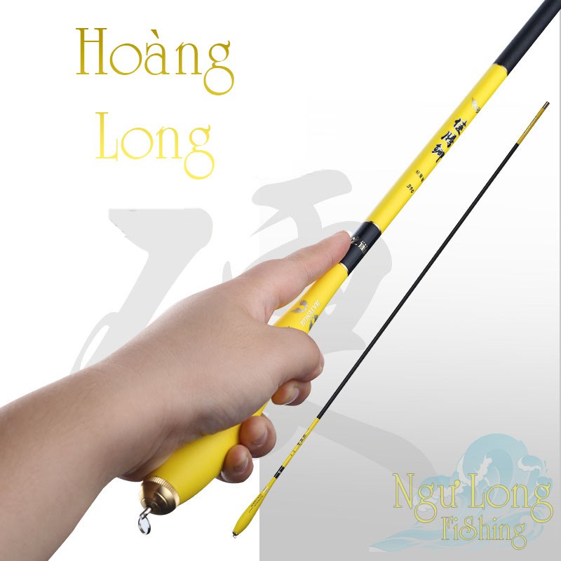 Cần câu tay carbon độ cứng 3H Hoàng Long 2m7 - 3m6 - 3m9 - 4m5 - 5m4, thu gọn 112cm giá rẻ