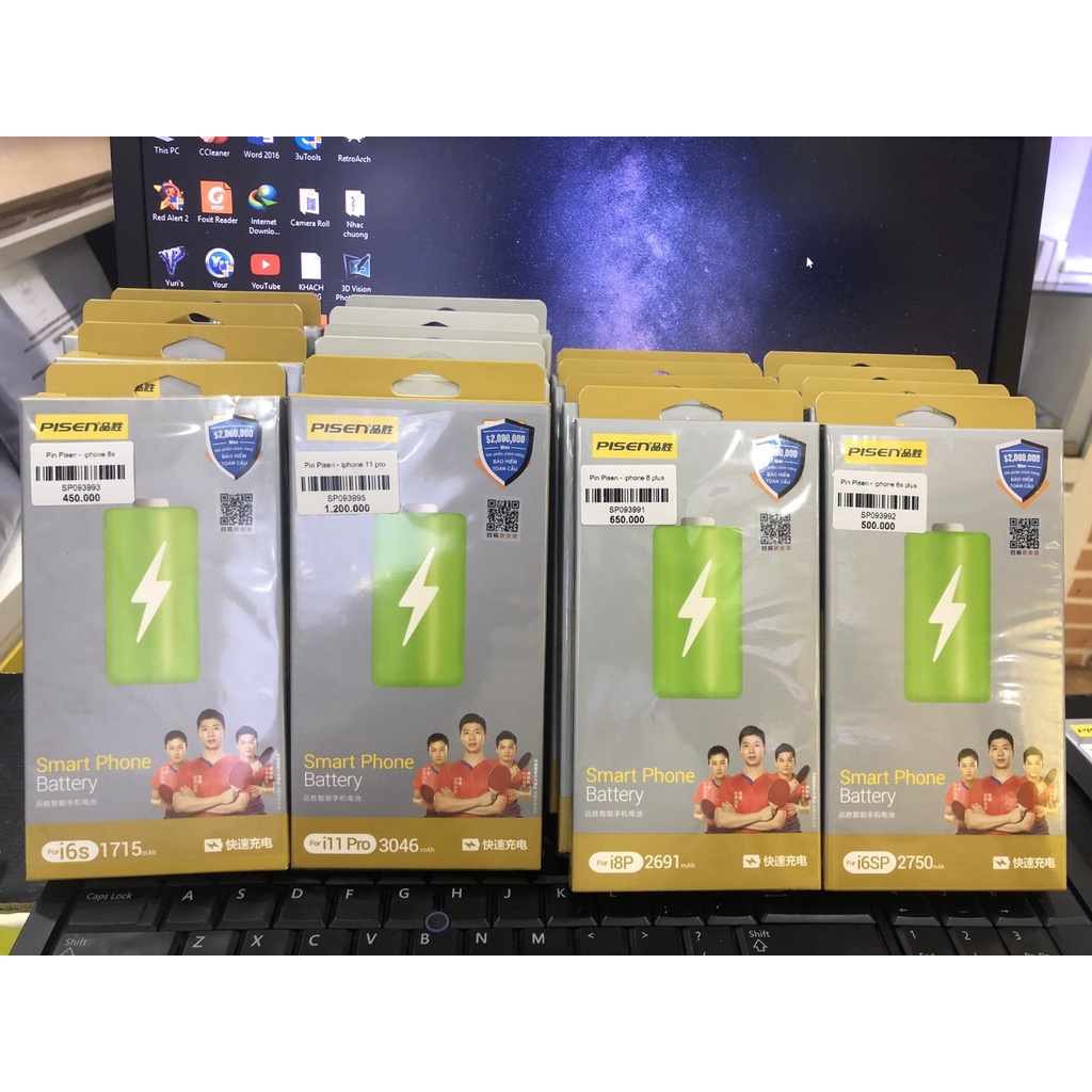 Pin Pisen dành cho iPhone từ iPhone 6 đến iPhone 11 Pro Max (Đủ các dòng máy)